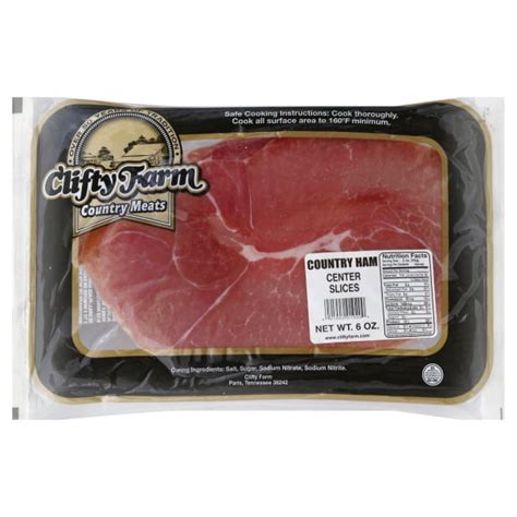 clifty farm country ham center slices 6 oz