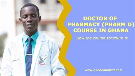 Doctor Of Pharmacy Pharm D In Ghana Knust How The Course Structure Is