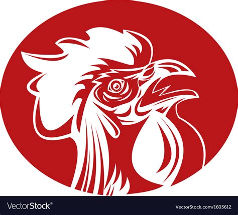 Rooster Cockerel Crowing Royalty Free Vector Image