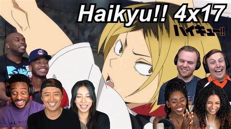 Haikyu 4x17 Reactions Great Anime Reactors ハイキュー 海外の反応