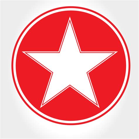 White Star Red Circle Circle Image Symbols Stars