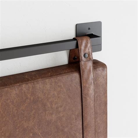 Nathan james harlow 72 in king wall mount gray upholstered headboard adjustable brown leather straps and black metal rail 94202 the home depot / a king. Nathan James Harlow King Wall Mount Headboard, Faux ...