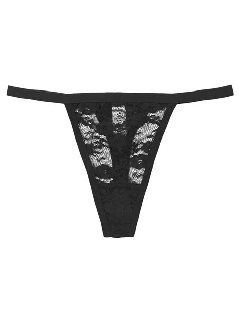 Womens Sexy Floral Lace Cotton Thong Panty Temu