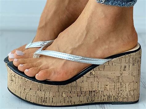 Pin By Melanie F On Sexy Wedge Flip Flops Thongs Flip Flop Shoes