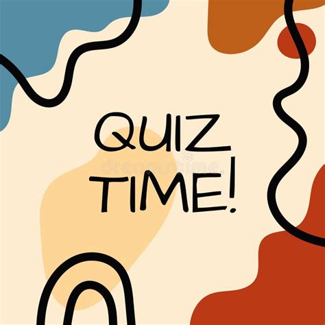 Abstract Background Drawn By Hand Text Quiz Time Stock Illustration