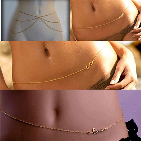 Pin By Marry Silva On Body Jewelry DIY Body Necklace Chain Body Chain Belly Jewelry