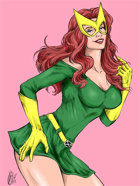 Artwork Jean Grey Classic Digital Ink And Colors By Me Rmarvel