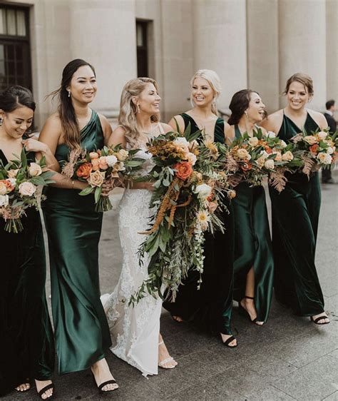 Jenny Yoo Bridesmaids In Emerald Emerald Green Bridesmaid Dresses