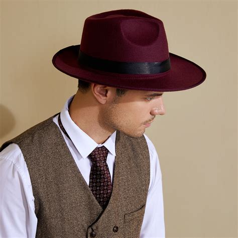 Babeyond 1920s Gatsby Panama Fedora Hat Cap For Men Women Unisex Gatsby