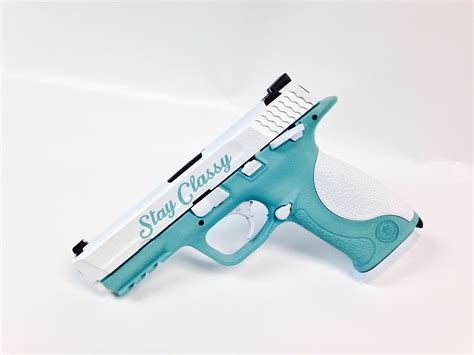 These training guns through the expert product professionals at blueguns are made by using long lasting and reliable components, to be able to provide you with product which is going to be useful for countless years. This Smith & Wesson M&P .40 has been coated in Tiffany ...