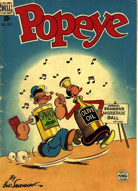 Popeye 1949 Bud Sagendorf Popeye Cartoon Vintage Cartoon Vintage Comics