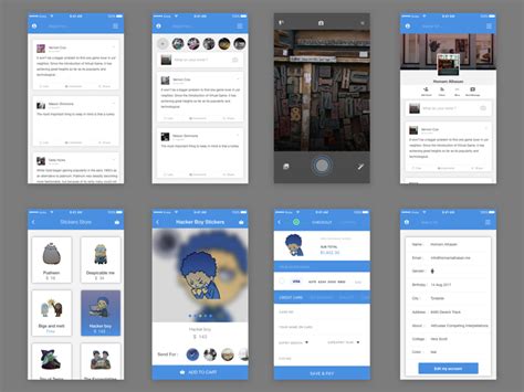 This app provides 360 degree products view and introduction videos. Eman Social App UI Kit Sketch freebie - Download free ...