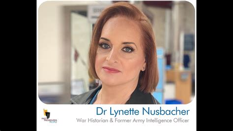 Dr Lynette Nusbacher War Historian And Former Army Intelligence Officer