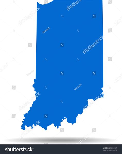 Detailed Vector Map Of The Indiana Royalty Free Stock Vector