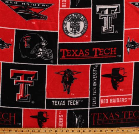 Texas Tech University Red Raiders College Fleece Fabric Print Etsy