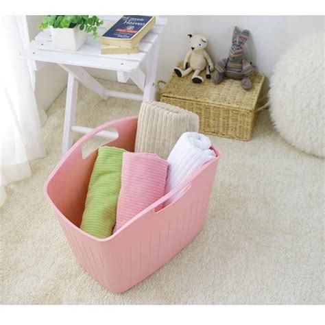 Rectangle Shaped Soft-Sided Laundry Basket, SBK-43KN, Pink ... To purchase, and find other affordable rope baskets, visit your local at home store.