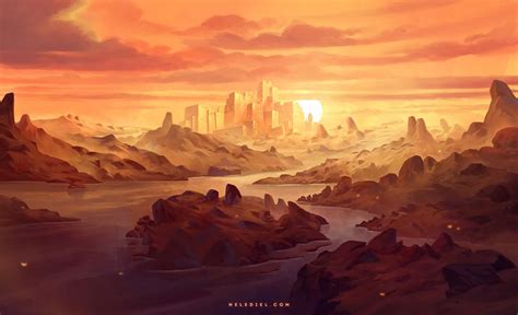 Desert Realm By Nele Diel On Deviantart Fantasy Art Landscapes