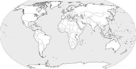 Blank Unlabeled World Map