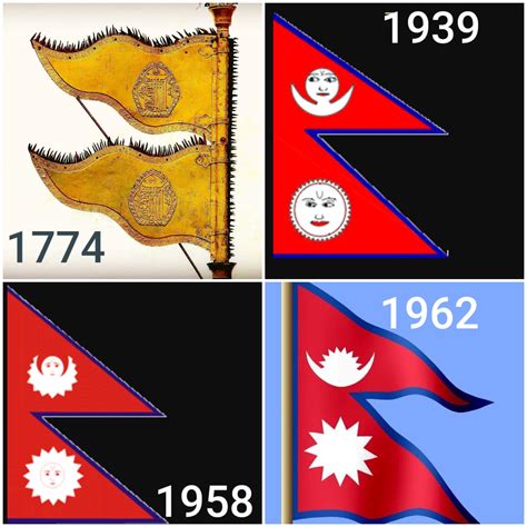 Thus nepali flag got its 2 pennants with red background and a moon face above and a sun face below depicting the flag of partnership thus the nepal flag was invented. National Flag of Nepal | Maths Behind world's unique flag ...