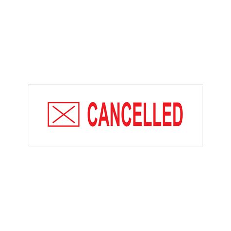 Cancelled Stock Stamp 4911183 38x14mm Rubber Stamps Online Singapore