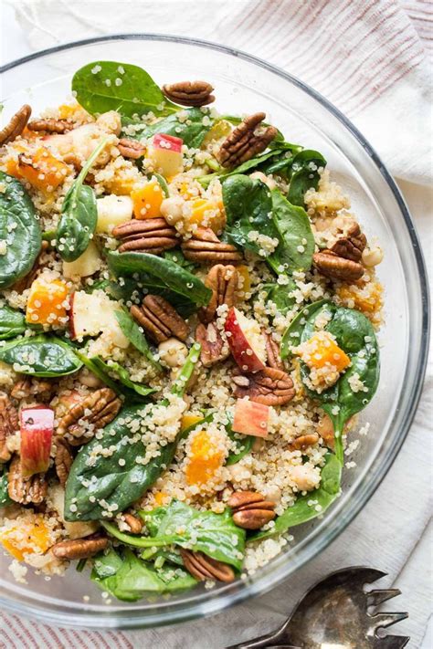Fall Quinoa Salad With Roasted Butternut Squash Apples Pecans And