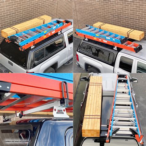Vantech Heavy Duty 2 Bar Ladder Roof Rack Fits Truck Topperscamper