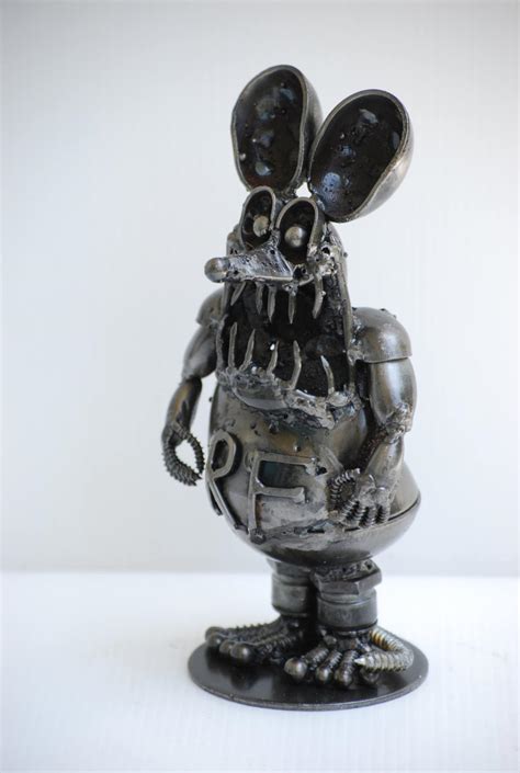 RAT Fink Scrap Metal Sculpture Model Recycled Handmade Gift | Etsy