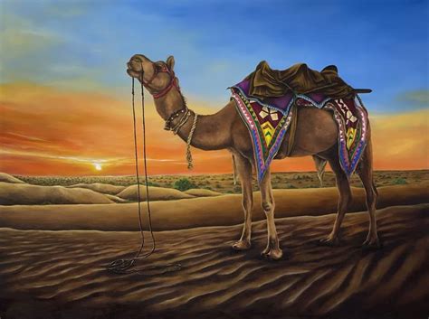 The Desert Ship Arabian Camel Painting By Susanth Sukumaran Saatchi Art