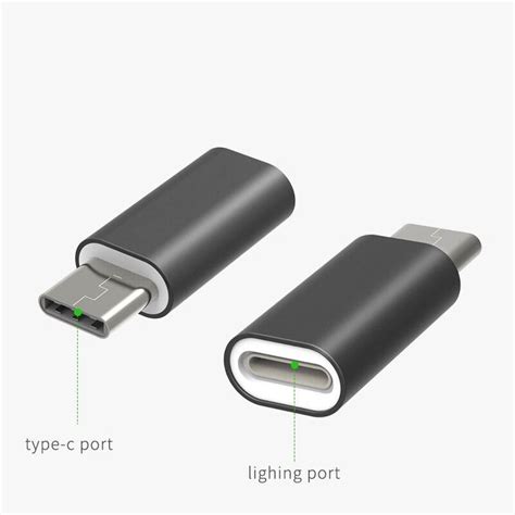 Lightning Iphone Female To Type C Usb C Male Charger Adapter Converter