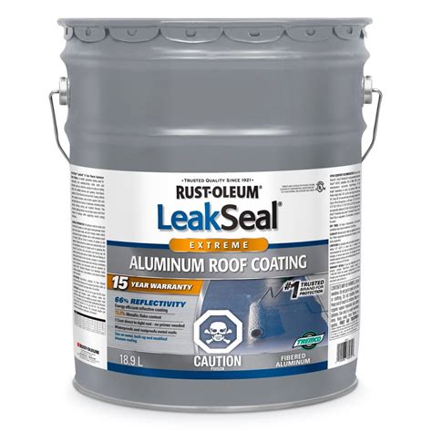 Leakseal 189l Aluminum Roof Coating 15 Year The Home Depot Canada