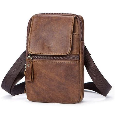Genuine Leather Retro Casual Single Shoulder Crossbody Bag For Men