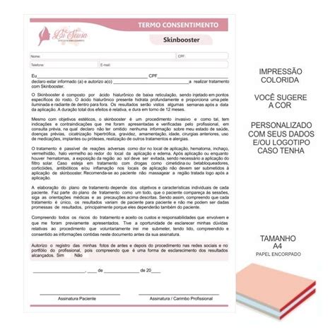 Mil Arts Termo Consentimento Skinbooster
