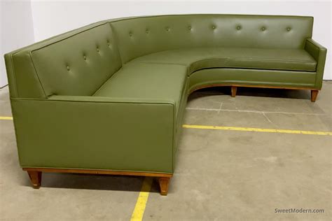 Mid Century Modern Curved Sectional Sofa Baci Living Room