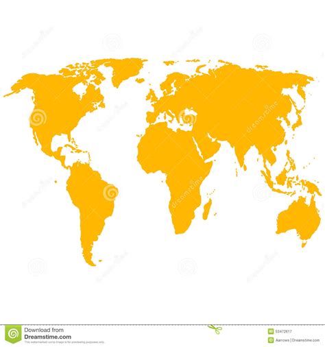 Silhouette World Map Vector Illustration Stock Vector Illustration