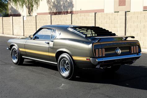 1969 Ford Mustang Mach 1 In Black Jade Ford Mustang Muscle Cars