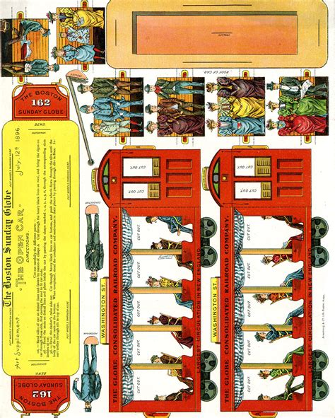 The Open Car, The Boston Sunday Globe, 12 July 1896 | Paper models