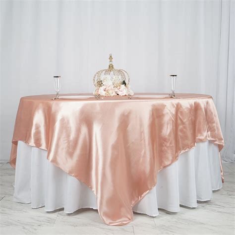 Dusty Rose Satin Overlay Seamless Square Table Overlays Table Overlays Square Tables