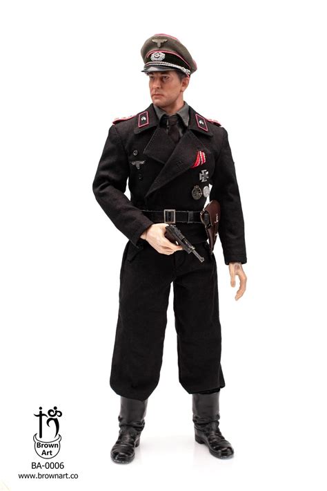 wwii german panzer commander figure set black deluxe uniform 1 6 scale wwii german army