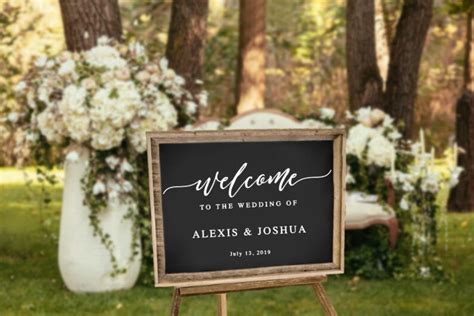 Personalized Wedding Sign Decal Wedding Welcome Decal Diy Etsy