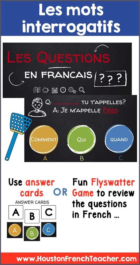 French Question Word - Les mots interrogatifs - GAME ...