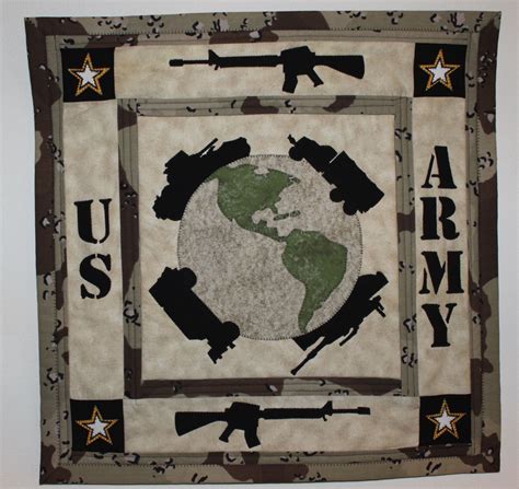 Us Army Quilt Wall Hanging Patriotic Quilts Quilts Quilting Projects