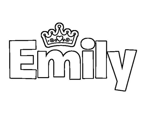 The Name Emily Pages Coloring Pages