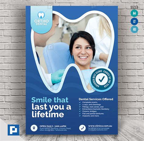 Dental Clinic Promotional Flyer Psdpixel Dental Clinic Dental Advertising Dental Clinic Logo