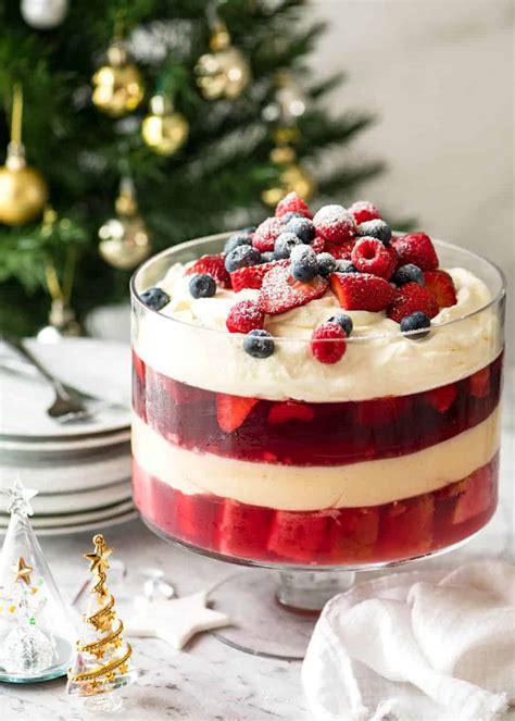 There were tins bursting with sugar cookies, holiday squares. Christmas Trifle! | RecipeTin Eats
