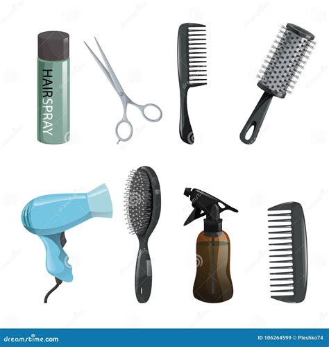 Hair Beauty Salon Equipment Set Hairspray Scissors Comb Hairbrush