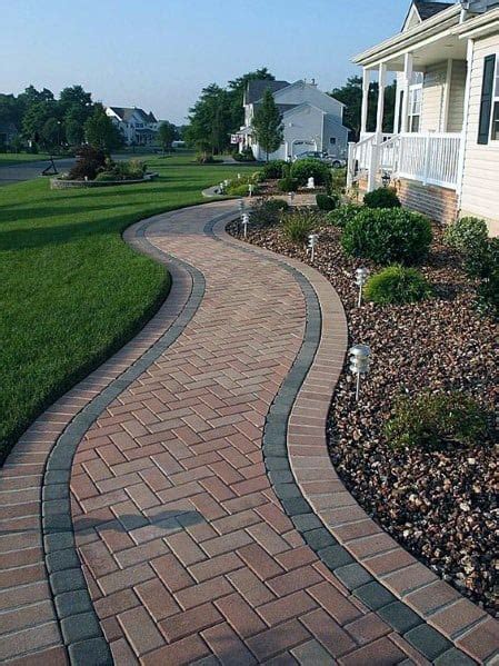Top 50 Best Brick Walkway Ideas Hardscape Path Designs