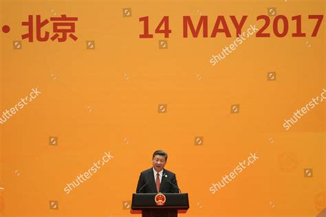Chinese President Xi Jinping Delivers Speech Editorial Stock Photo