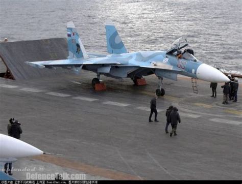 Admiral Kuznetsov Russian Navy Su 33 On Board Aircraft Carrier