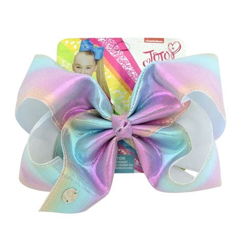 8 Inches Jojo Bows Jojo Siwa Mermaid Printed Ribbon Bows For Girls Hair