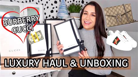 Luxury Haul And Unboxing Gucci And Burberry Unboxing Haul Youtube